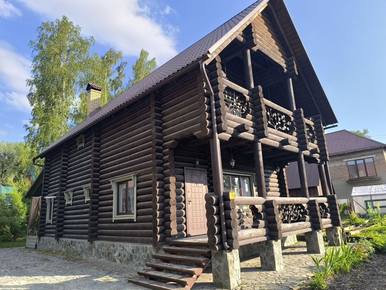 Кедровый дом на острове Катуни, терраса, баня
